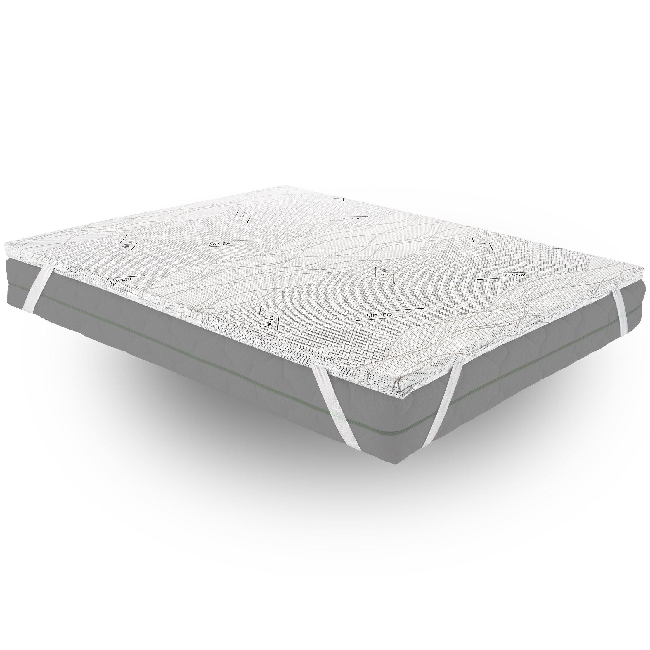 Topper Sovramaterasso, correttore di rigiditò, Altezza 5 cm, Rende il materasso troppo rigido, morbido, Fodera Silver Fresh, Rivestimento sfoderabile e lavabile in lavatrice - immagine 2