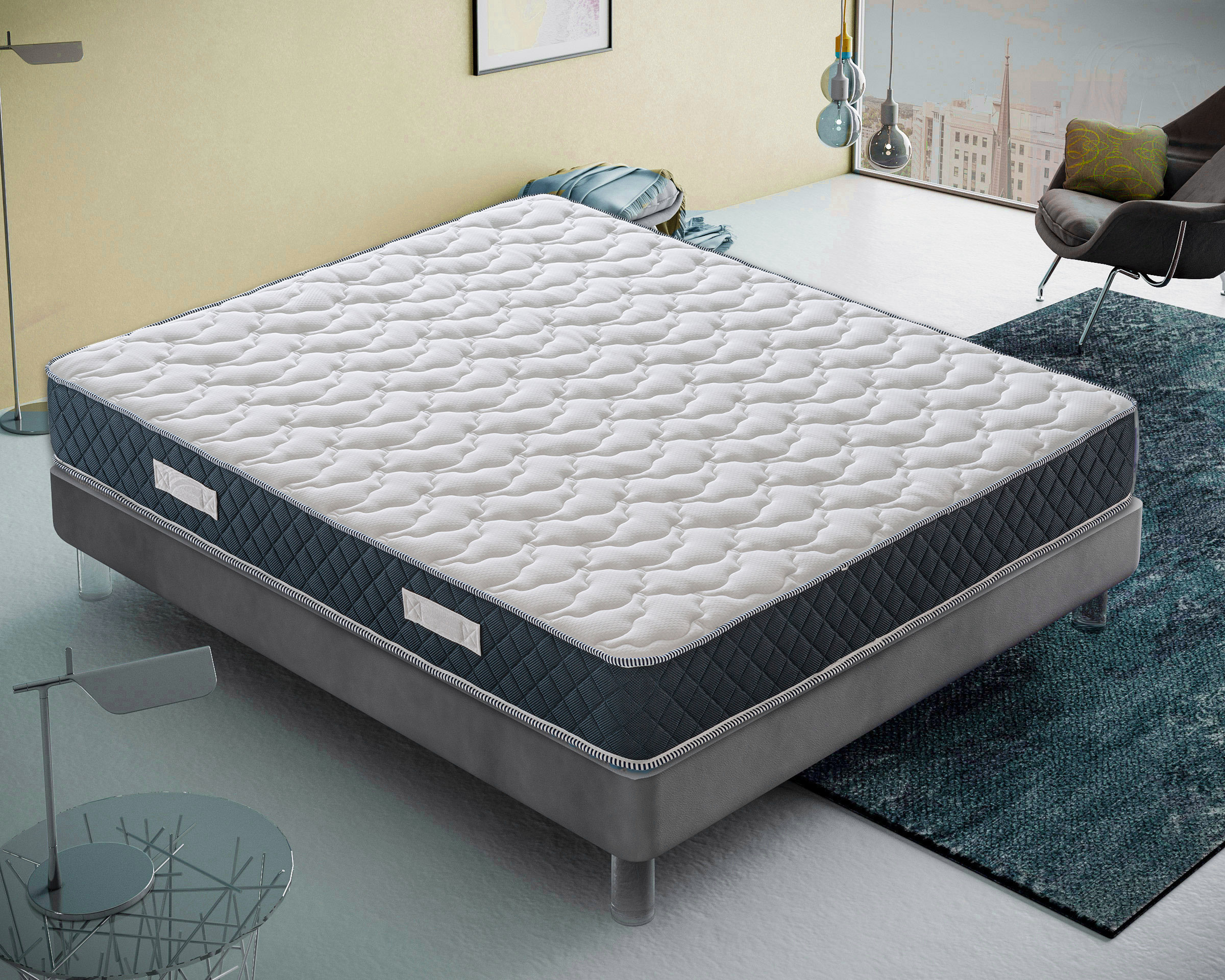 Materasso in Memory Foam, Alto 21 cm, Extra Rigido, ortopedico, Massimo sostegno, Altamente traspirante, 11 Zone di comfort, 100% Made in italy