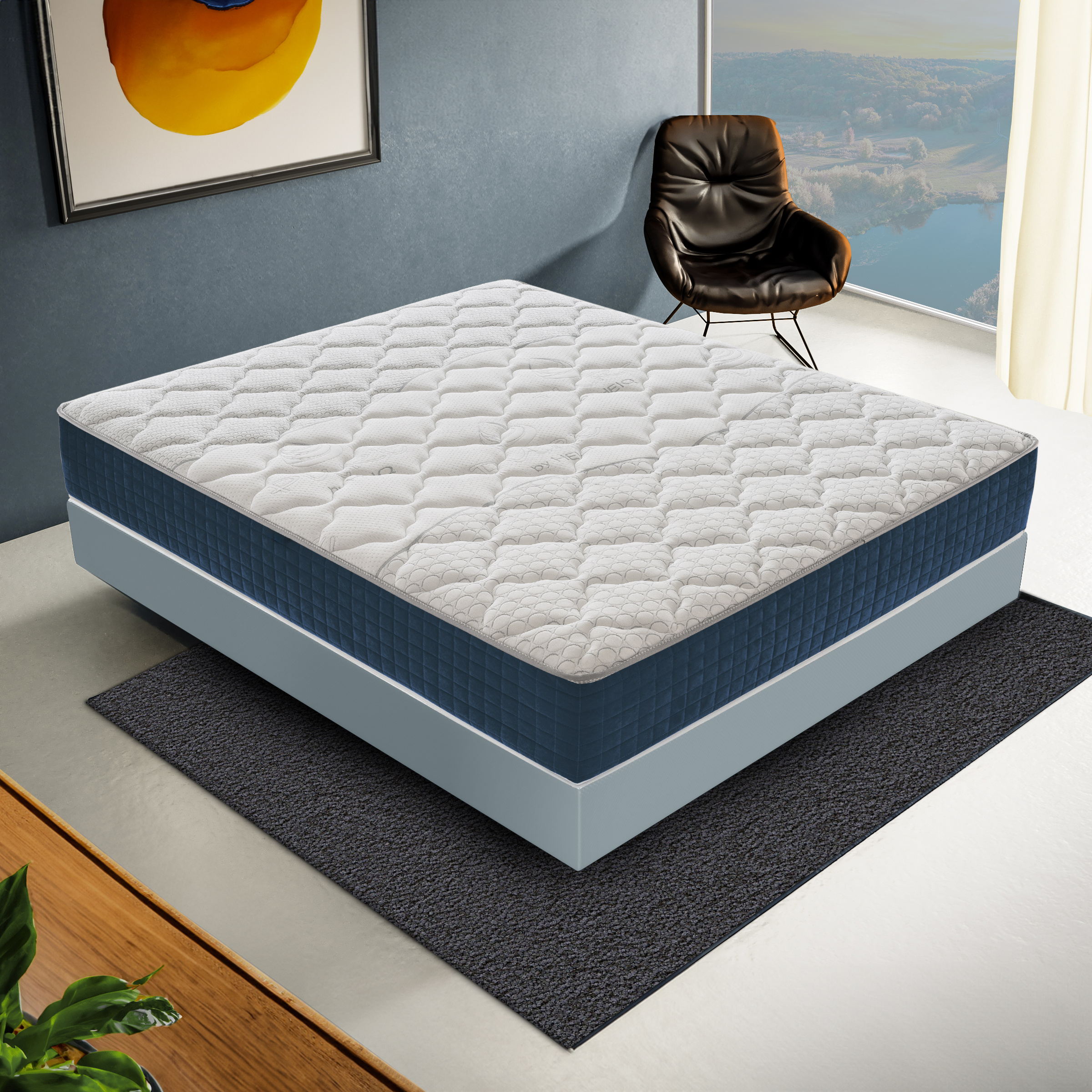 Materasso in Memory Foam, Alto 27 cm, Extra Rigido, ortopedico, Massimo sostegno, Altamente traspirante, 11 Zone di comfort, 100% Made in italy