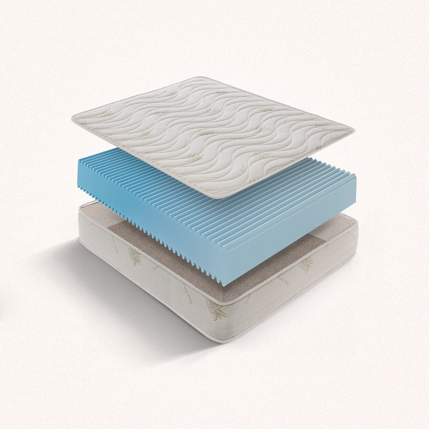 Materasso in Memory Foam<br/>Aloe Vera - Alto 25 cm - immagine 2